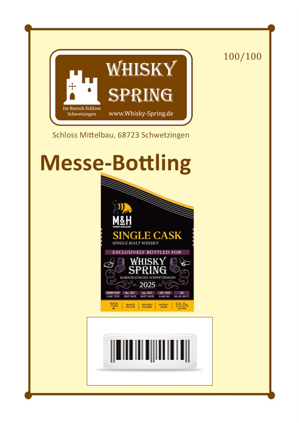 Bild von Messe-Abfüllung 2025 <br/>M&H Distillery, Tawny Port (Peated)